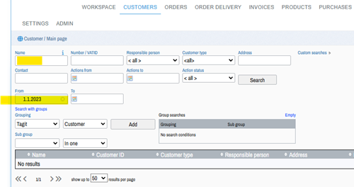 Customer Search