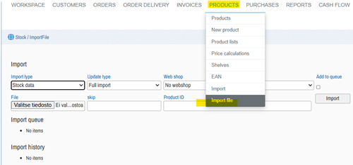 Import Options1