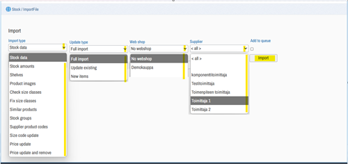 Import Options2